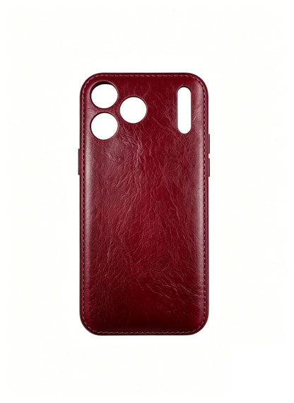 Kakavy Handcrafted Vegetable-Tanned Leather iPhone Case – Vintage Patina Edition