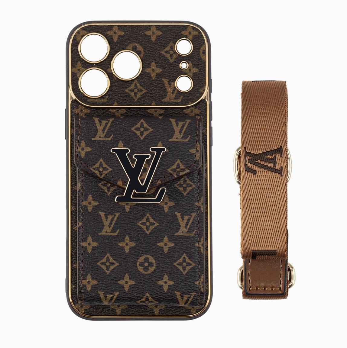 Premium Leather Crossbody Card Pocket Phone Case