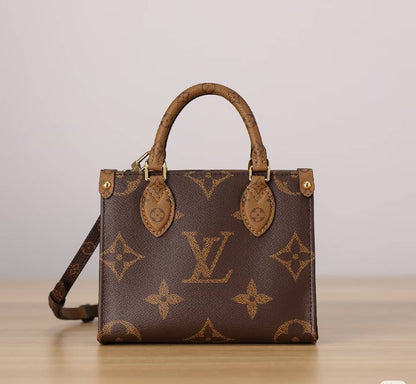 Luxe Monogram Leather Tote BagHandbag