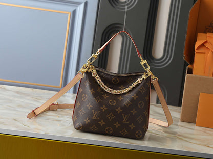 Vintage Monogram Hobo Shoulder Bag | Woven Chain Strap