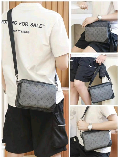 (Αγοράστε 3, πληρώστε για 2) Classic Monogram Trio Messenger Bag - A Fashion Must-Have 011