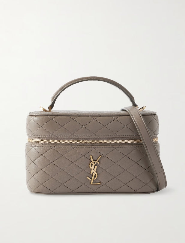 Classic Quilted Cosmetic Box Bag