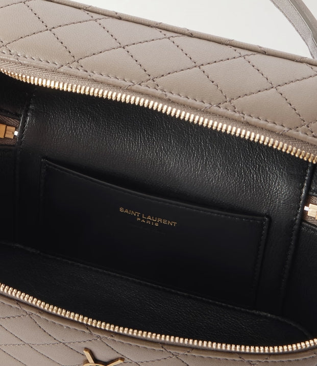 Classic Quilted Cosmetic Box Bag
