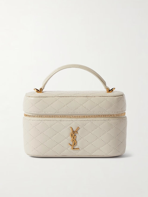 Classic Quilted Cosmetic Box Bag