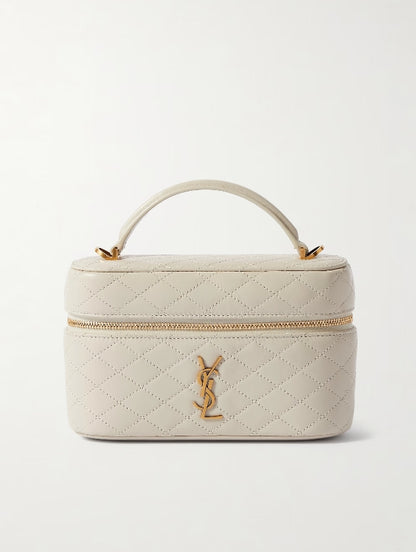 Classic Quilted Cosmetic Box Bag