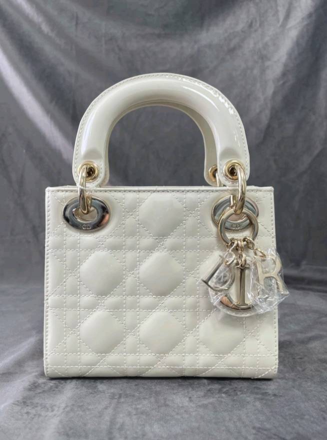 Light Luxury Patent Leather Dior‑Style Women's Bag