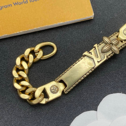 Quiet Luxury Vintage Gold Curb Chain Bracelet