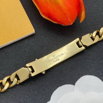Quiet Luxury Vintage Gold Curb Chain Bracelet