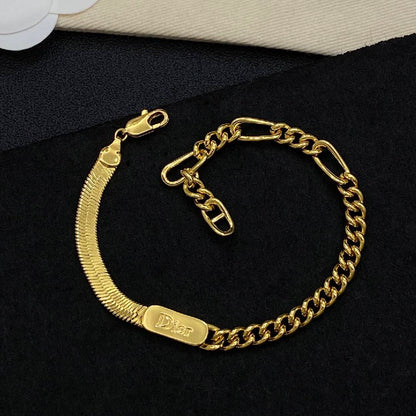 Quiet Luxury Vintage Gold Curb Chain Bracelet