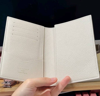 Pastel Gradient Embossed Leather Passport Holder