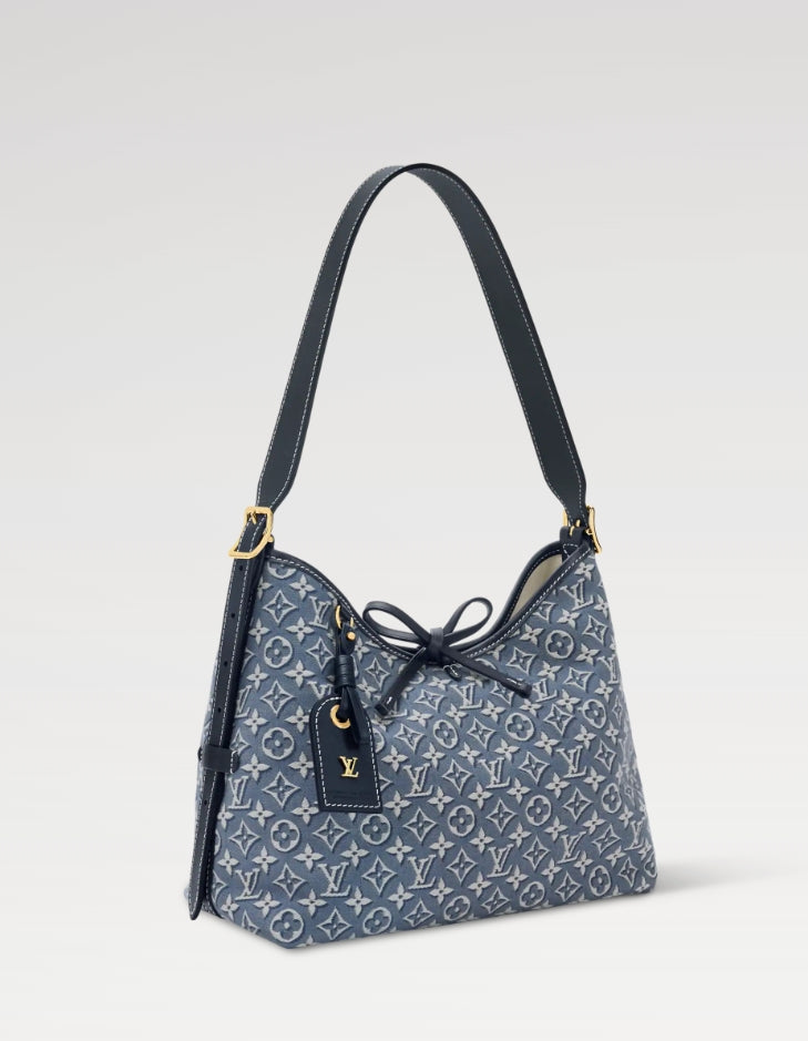 Denim Jacquard Hobo Bag