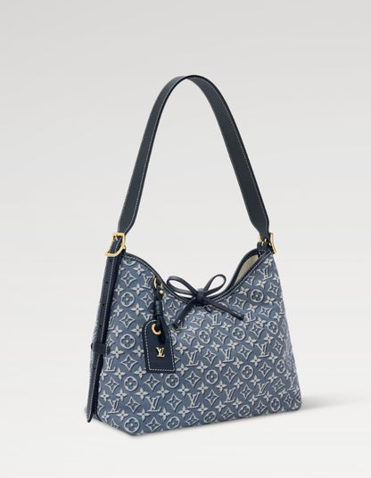 Denim Jacquard Hobo Bag