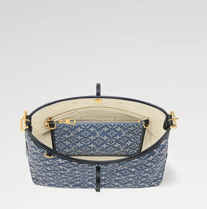 Denim Jacquard Hobo Bag