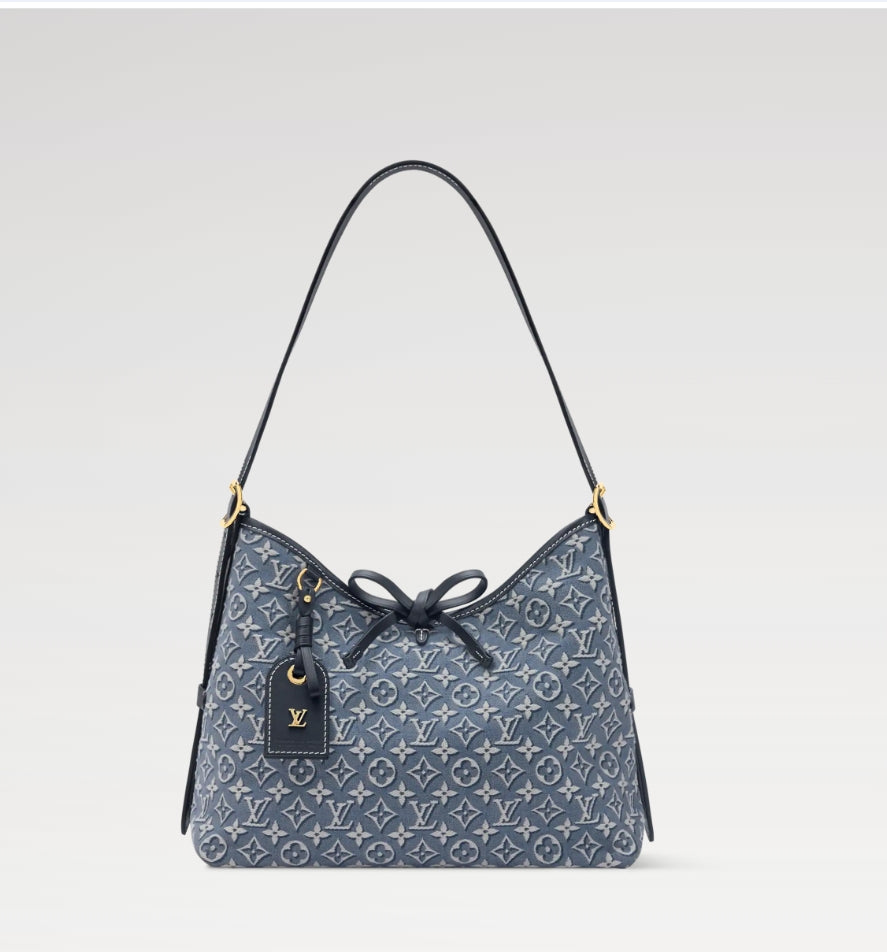 Denim Jacquard Hobo Bag