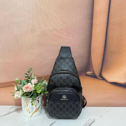 Cute Ear Detail Multi-Zipper Sling Chest Bag