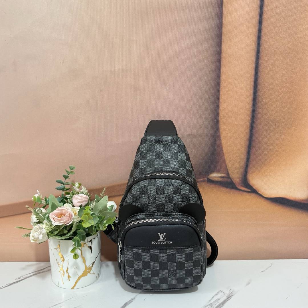 Cute Ear Detail Multi-Zipper Sling Chest Bag