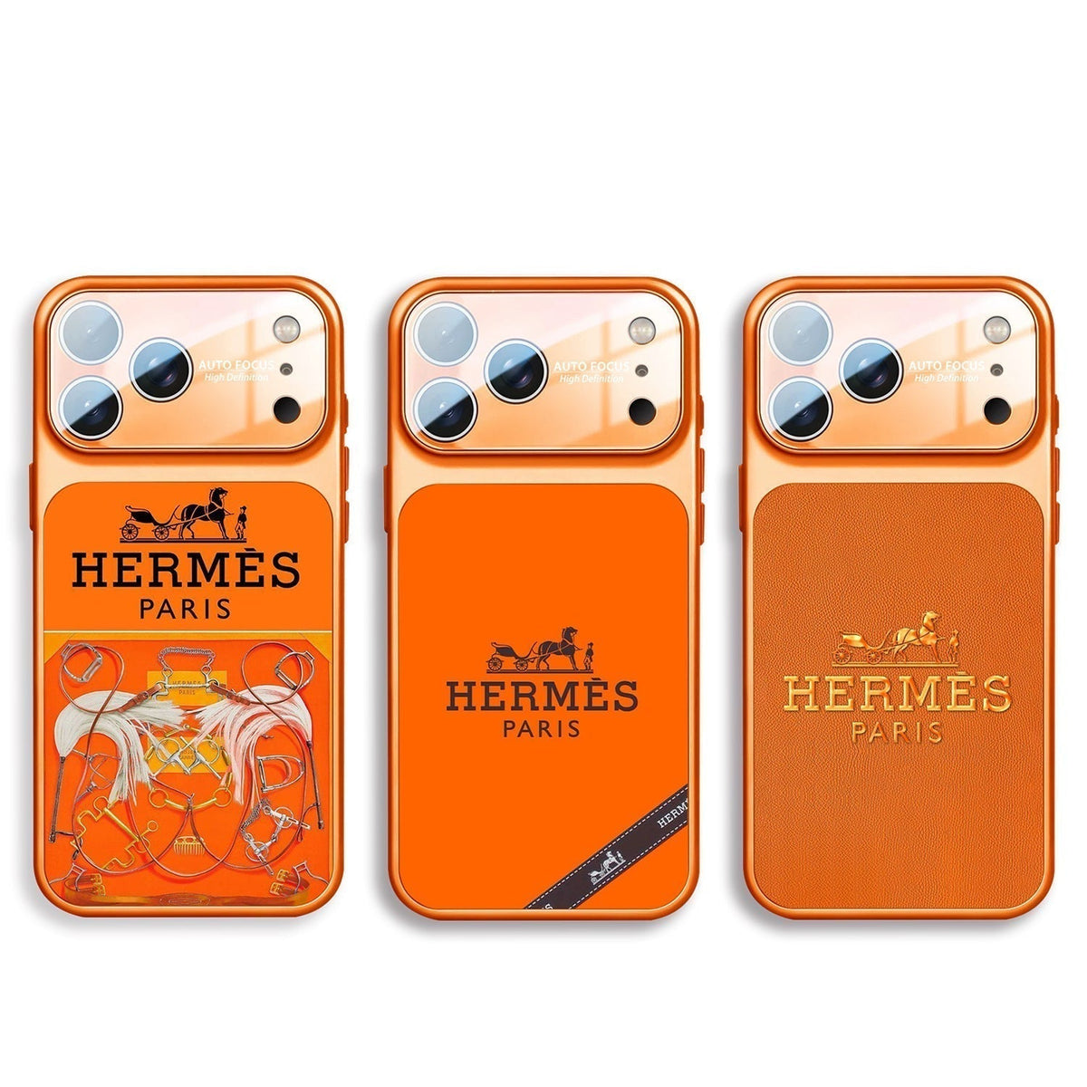 H Luxuriöse iPhone-Hülle aus der Orange-Serie