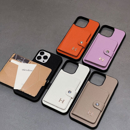 H Skórzane etui na karty do iPhone'a