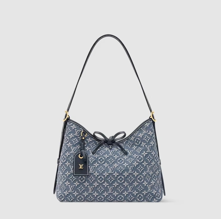 Denim Jacquard Hobo Bag