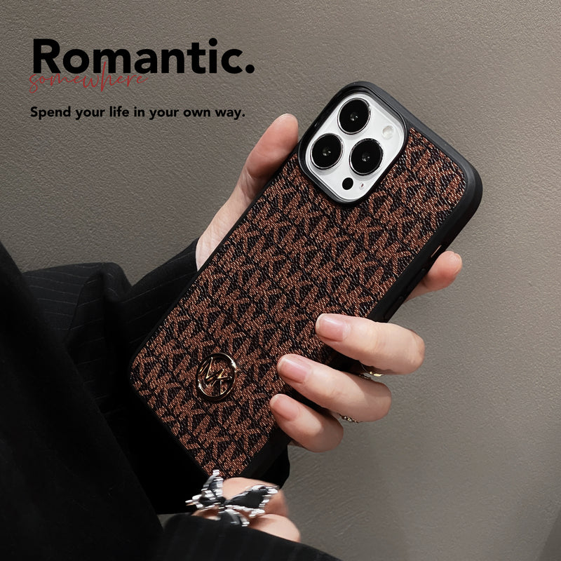 Luksusowe etui na iPhone'a Brown-MKK240603