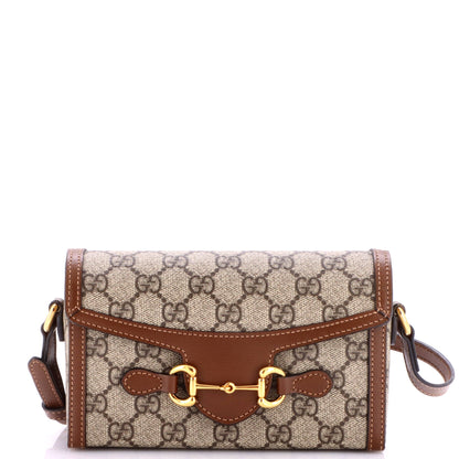Horsebit 1955 Flap Crossbody Bag GG Coated Canvas Mini