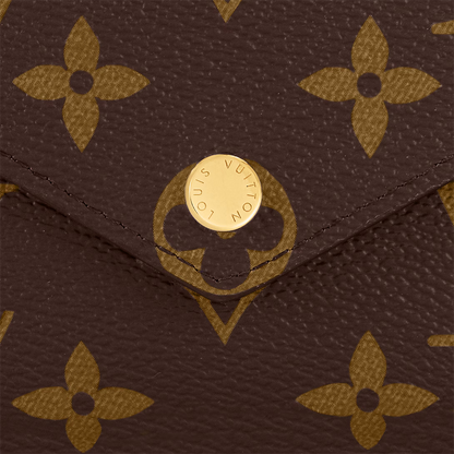 Monogram Envelope Wallet – Compact Zip Card Holder with Elegant Design