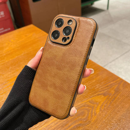 Premium vintage lær iPhone-deksel – Soft Touch støtsikkert beskyttelsesdeksel