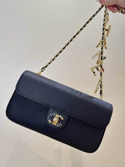26A Atelier Series Letter‑Charm Chain Baguette Bag
