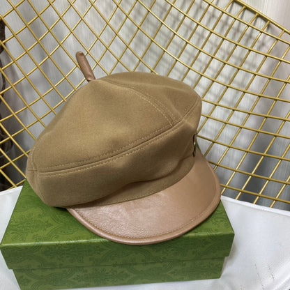 لوگوی فلزی کلاسیک GG کلاهک تخت هشت ضلعی | کلاه ترمه طراح لوکس