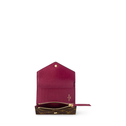 Monogram Envelope Wallet – Compact Zip Card Holder with Elegant Design