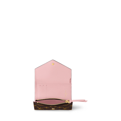 Monogram Envelope Wallet – Compact Zip Card Holder with Elegant Design