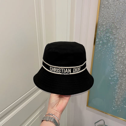 Klassisk vintage broderet webbing bøttehat