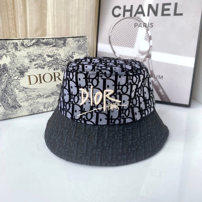 Klassisk Vintage Blonde Flocked Bucket Hat