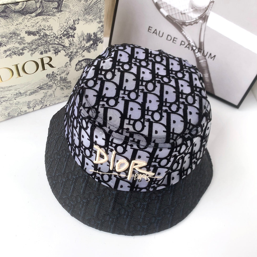 Klassisk Vintage Blonde Flocked Bucket Hat