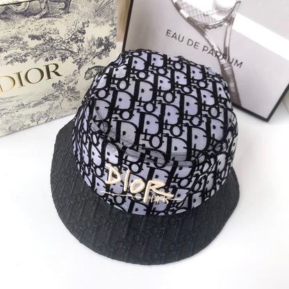 Klassisk Vintage Blonde Flocked Bucket Hat