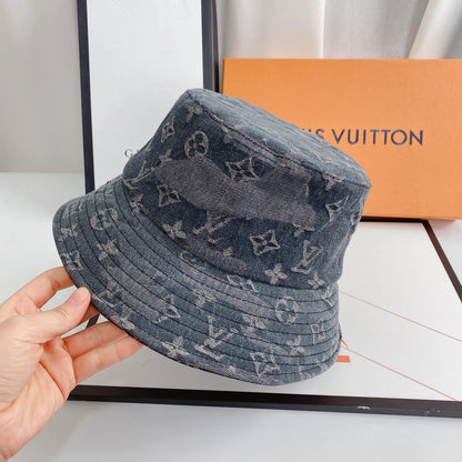 Ylellinen 1v Monogram Jacquard Denim Bucket Hat miehille & naisille