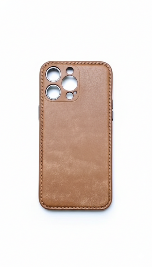 Capa unibody de couro de flor integral para iPhone – A arte do artesanato em couro puro