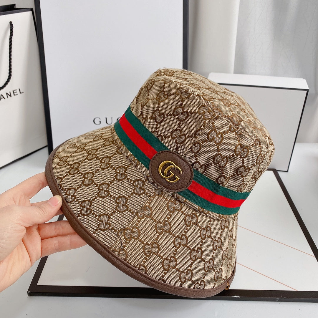 Klassinen GG Supreme Web Stripe Bucket Hat | Ylellinen suunnittelijahattu