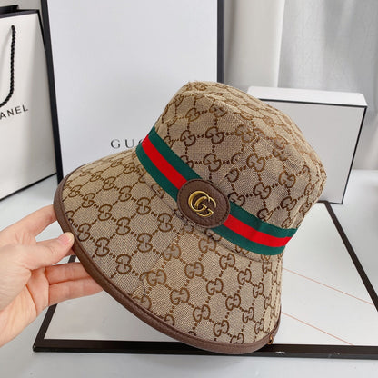 Klassinen GG Supreme Web Stripe Bucket Hat | Ylellinen suunnittelijahattu