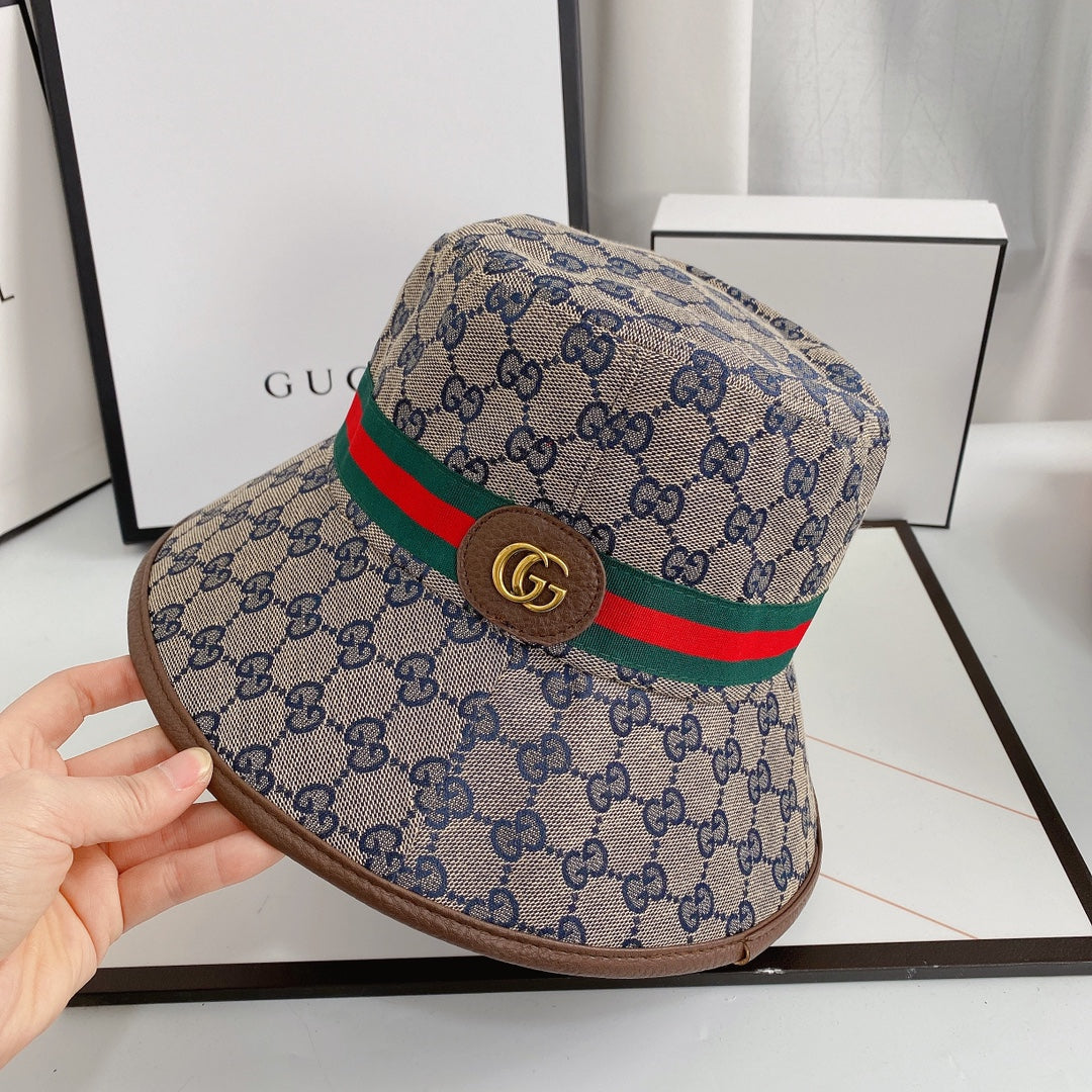 Klassinen GG Supreme Web Stripe Bucket Hat | Ylellinen suunnittelijahattu