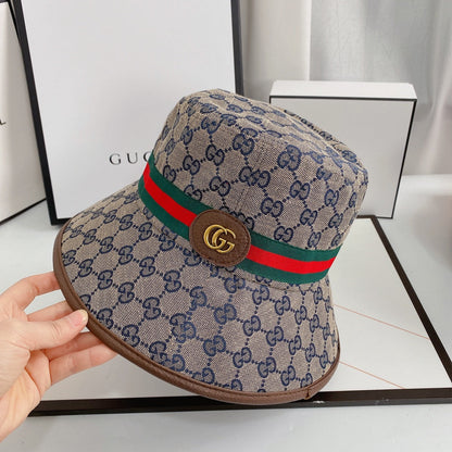 Klassinen GG Supreme Web Stripe Bucket Hat | Ylellinen suunnittelijahattu