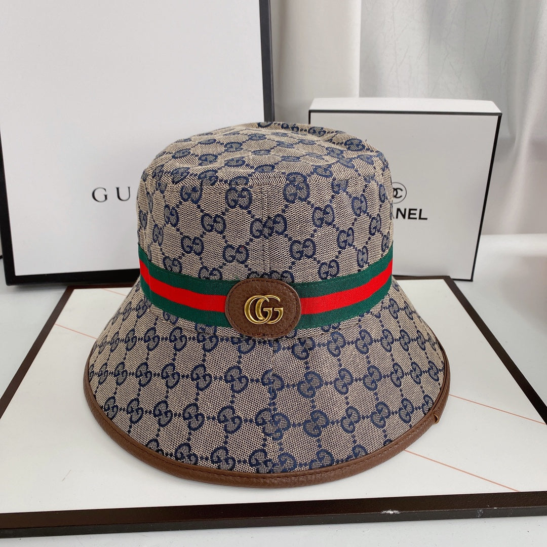 Klassinen GG Supreme Web Stripe Bucket Hat | Ylellinen suunnittelijahattu