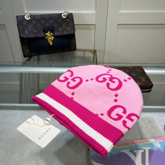 Clasaiceach GG Jacquard Olann Cniotála Beanie | Hata Geimhridh Dearthóir Só