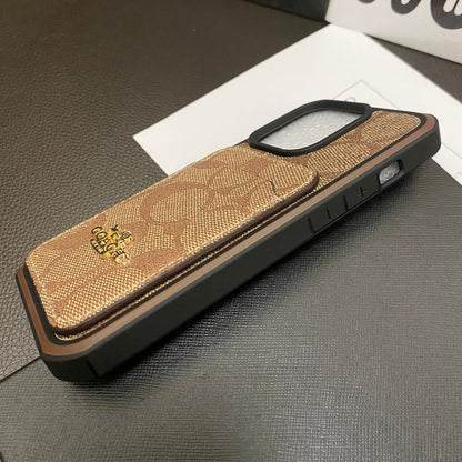 Klassisk iPhone-etui med kortholder kaffe -KB241416