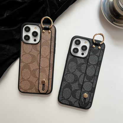 Klassieke iPhone-hoes met houder - Koffie-SW240330