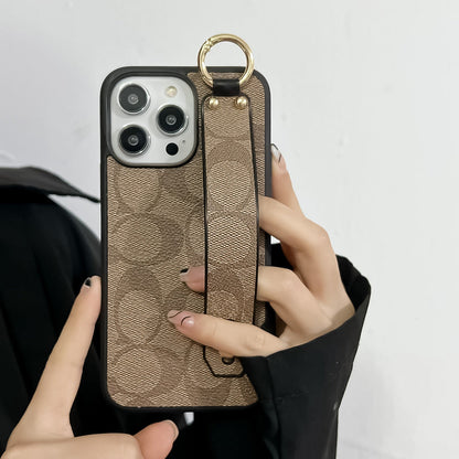 Klassieke iPhone-hoes met houder - Koffie-SW240330
