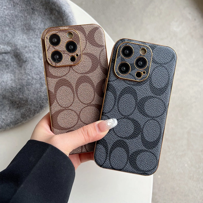 Cás iPhone Clasaiceach Leathar Solas Brow -QBK240513