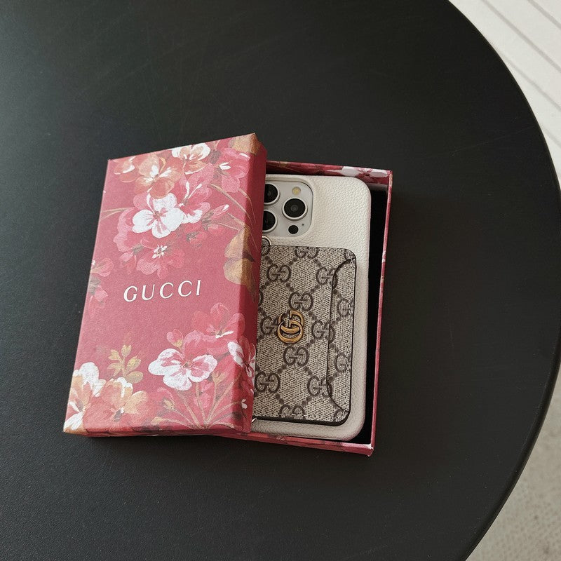Funda de iPhone clásica con bolso cruzado para tarjetas premium