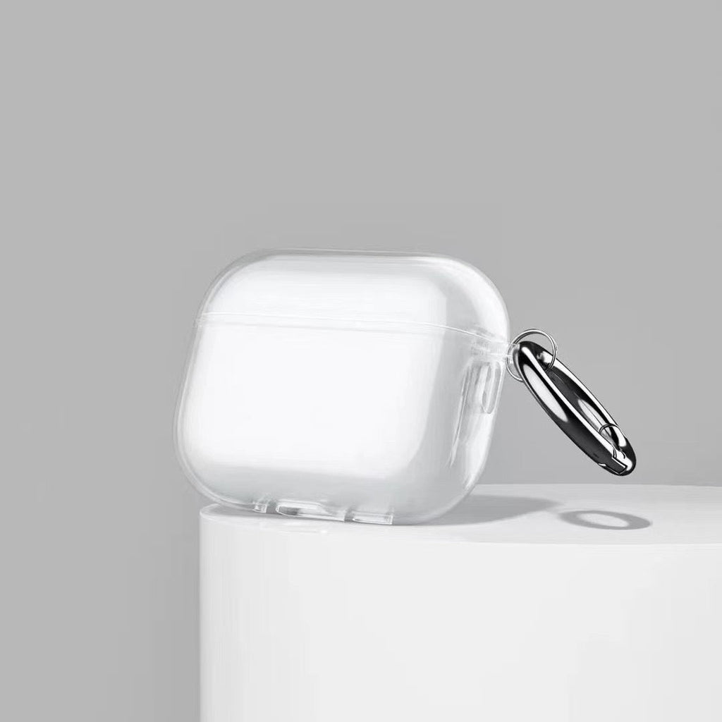 Transparent AirPods Case with Metal Hook