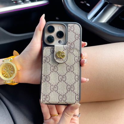 Luxury Crossbody iPhone Case with Card Holder & Strap